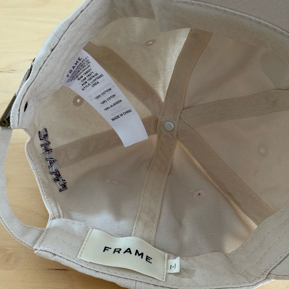 Frame x Ritz Paris cotton hat in Ecru - Picture 7 of 8